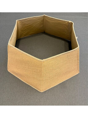 New Target Wondershop Christmas Tree Collar - Beige Burlap (Foldable Hexagon)